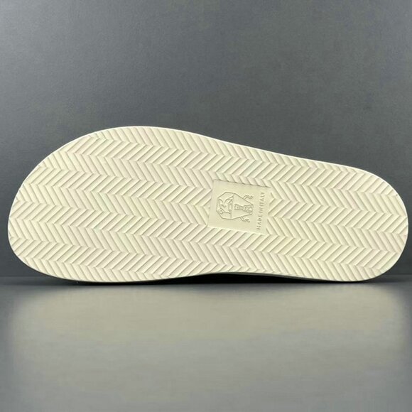 Brunello Cucinelli White Suede Crossover Sandals - Picture 8 of 13